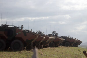 Exercício de tiro da REMAX no 12º Esquadrão de Cavalaria Mecanizado