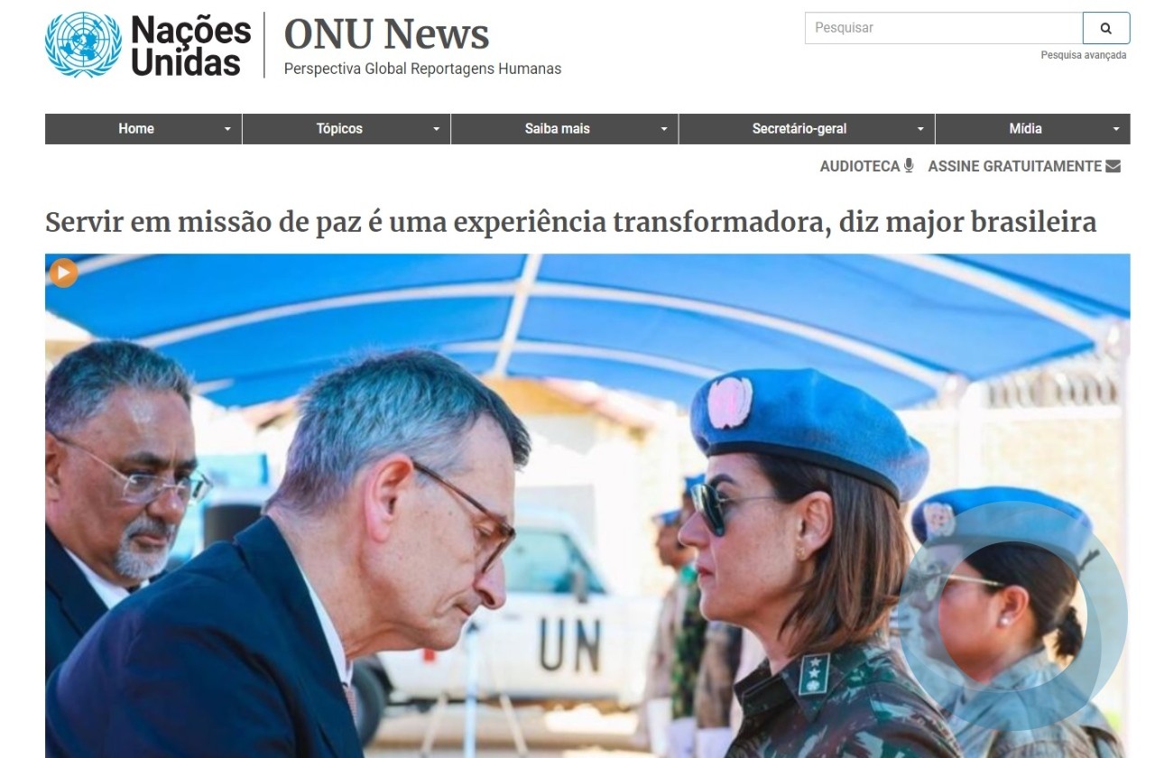 Oficial brasileira que serviu no Sudão é destaque em publicações da ONU