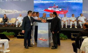 Marinha realiza Batimento de Quilha do Navio Polar “Almirante Saldanha”
