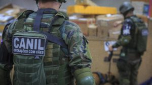 Cães da FAB auxiliam na apreensão de 41,8 quilos de drogas no Aeroporto de Guarulhos