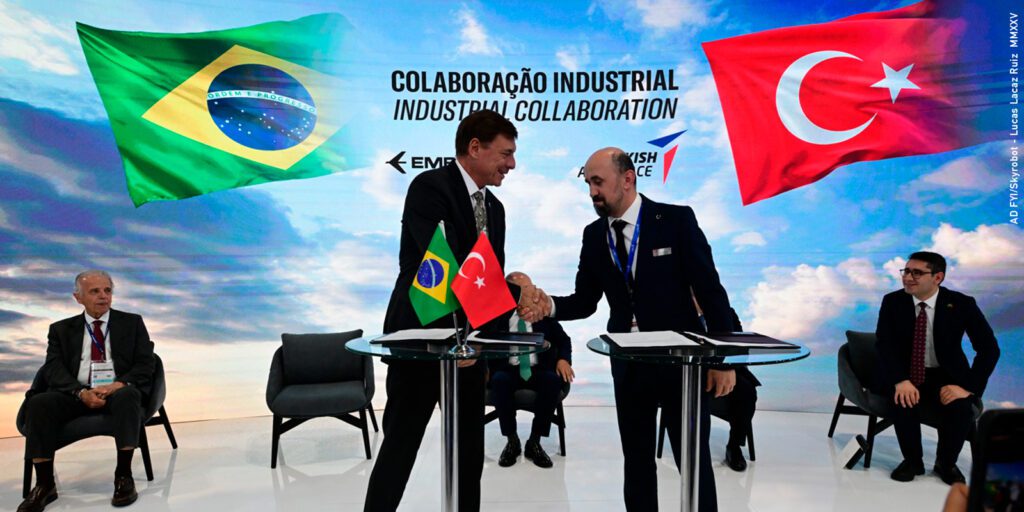 Turkish Aerospace e Embraer explorarão oportunidades de produção do E2 na Turquia