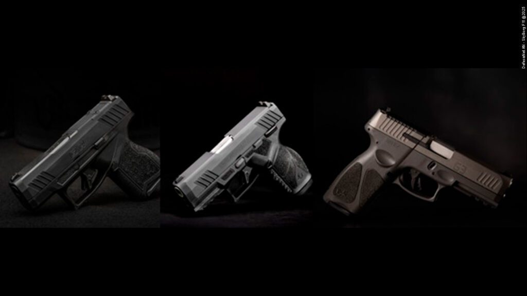 Taurus apresentou na Shot Fair Brasil 2025 novos modelos em calibre .38 TPC, a pistola .380 GX4 Carry e a versão esportiva da plataforma militar TX9