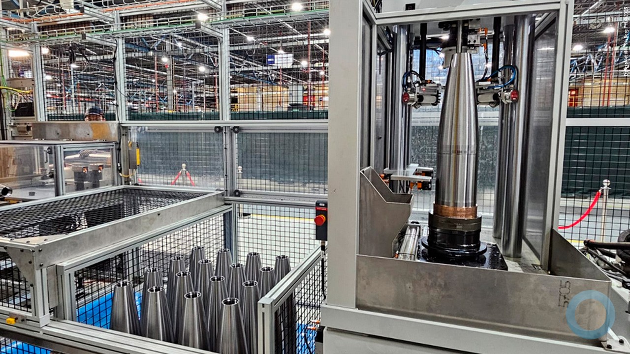 Inauguração de nova unidade de produção de projéteis de artilharia 155 mm na KNDS Bélgica