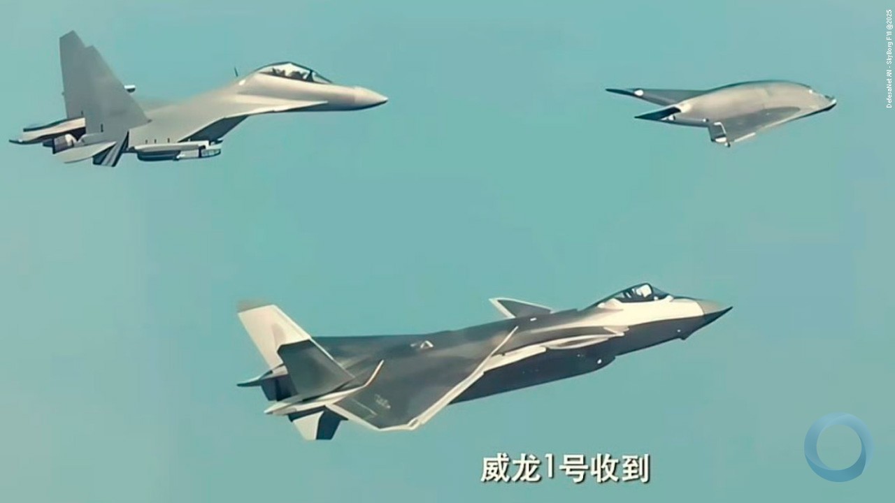 China apresenta o drone furtivo GJ-11 “Dragão Misterioso” em voo conjunto com caças J-20 e J-16D