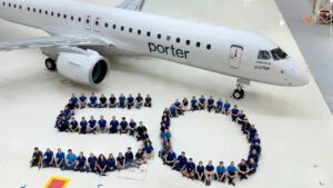 Porter Airlines alcança marco histórico com entrega do 50º jato Embraer E195-E2