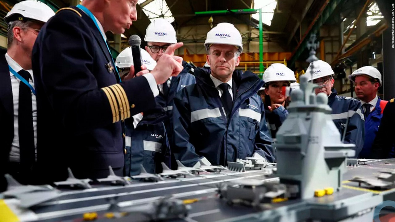 Macron anuncia construção do 'França Livre', novo porta-aviões nuclear da Marinha do país